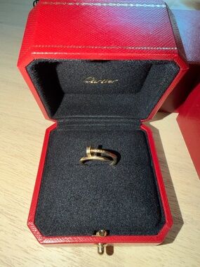 Cartier juste en clou yellow gold ring (small) - size 6